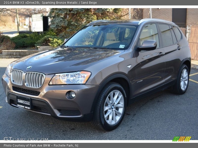 Sparkling Bronze Metallic / Sand Beige 2014 BMW X3 xDrive28i