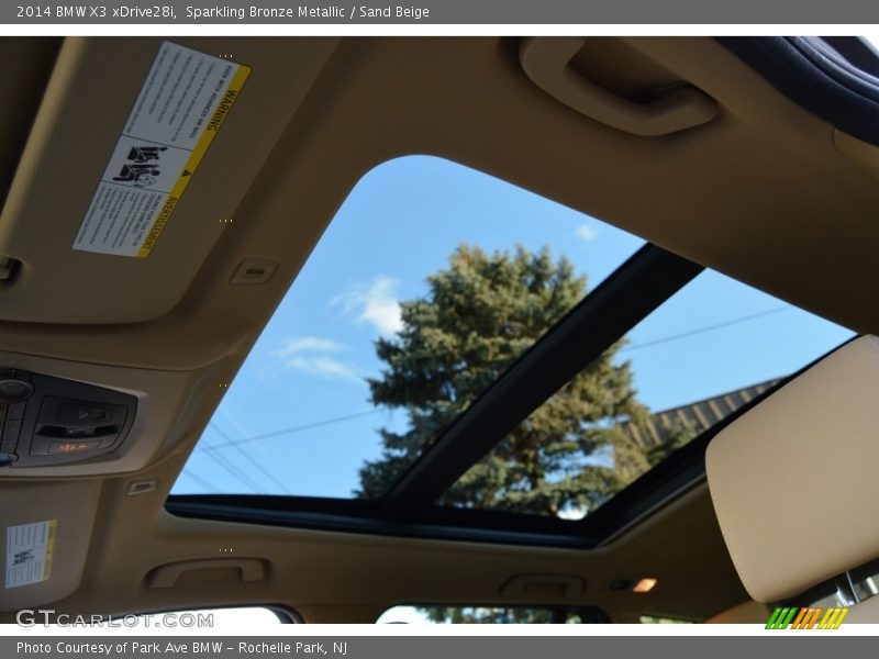 Sparkling Bronze Metallic / Sand Beige 2014 BMW X3 xDrive28i