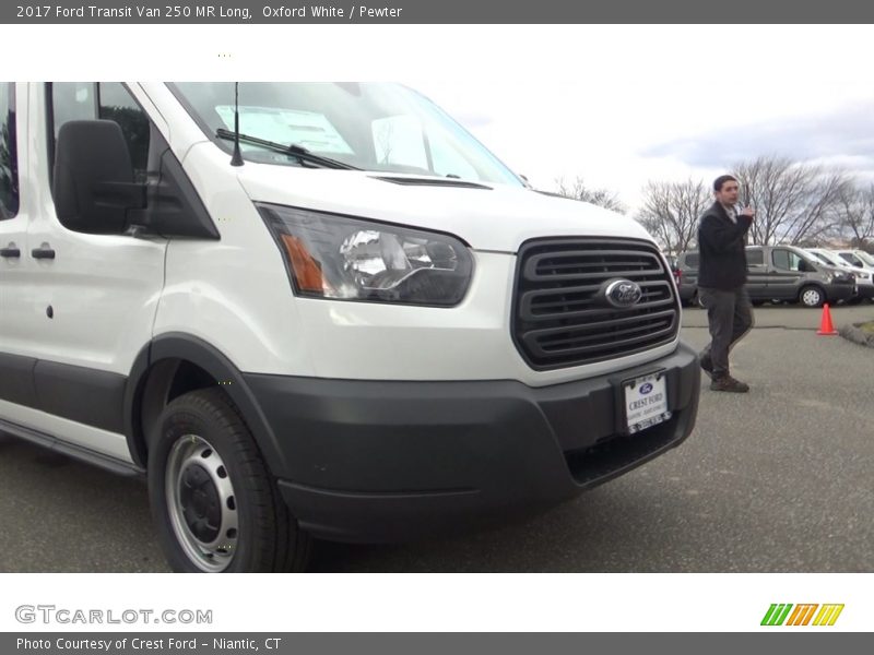 Oxford White / Pewter 2017 Ford Transit Van 250 MR Long