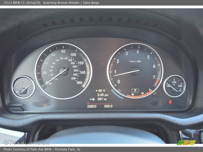 Sparkling Bronze Metallic / Sand Beige 2014 BMW X3 xDrive28i