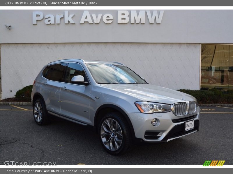 Glacier Silver Metallic / Black 2017 BMW X3 xDrive28i