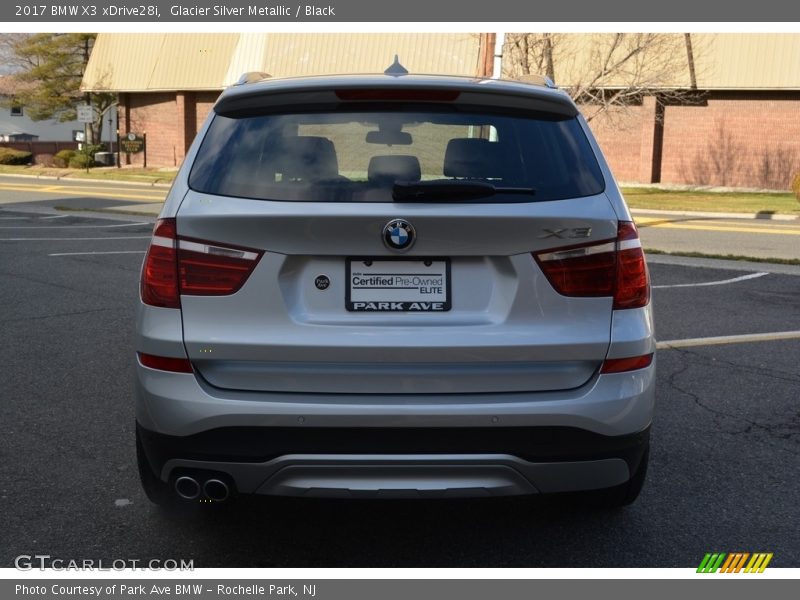 Glacier Silver Metallic / Black 2017 BMW X3 xDrive28i