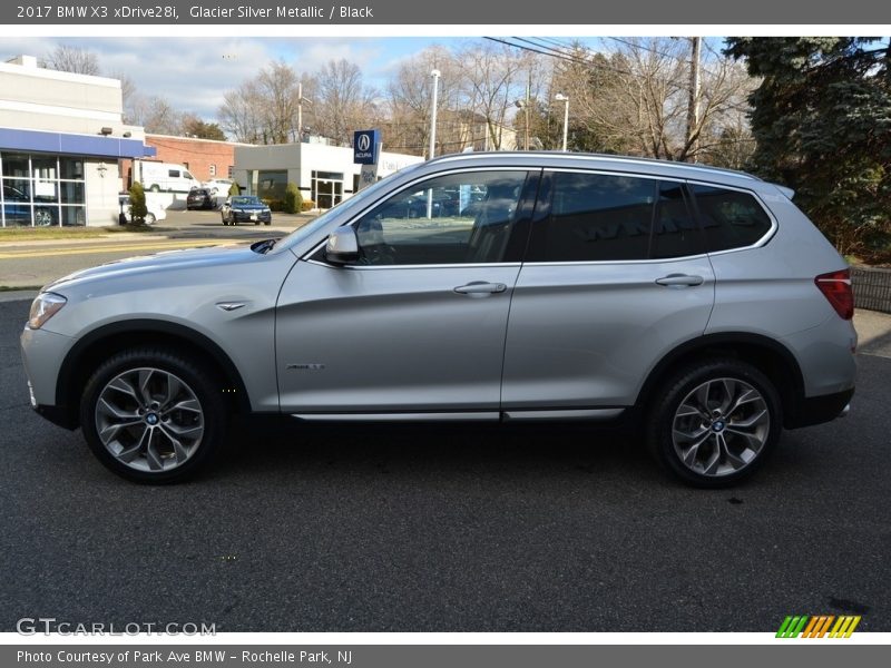 Glacier Silver Metallic / Black 2017 BMW X3 xDrive28i