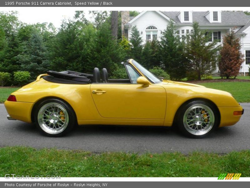 Speed Yellow / Black 1995 Porsche 911 Carrera Cabriolet