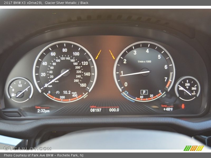 Glacier Silver Metallic / Black 2017 BMW X3 xDrive28i