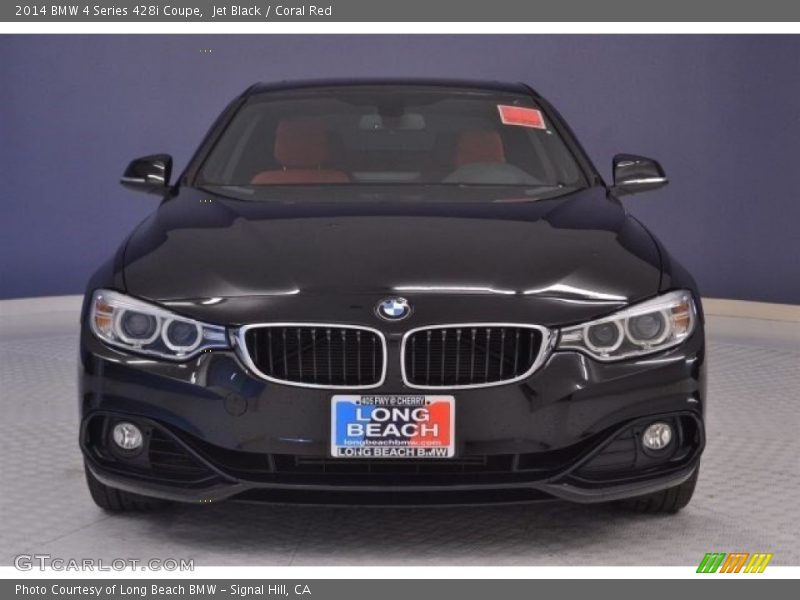 Jet Black / Coral Red 2014 BMW 4 Series 428i Coupe