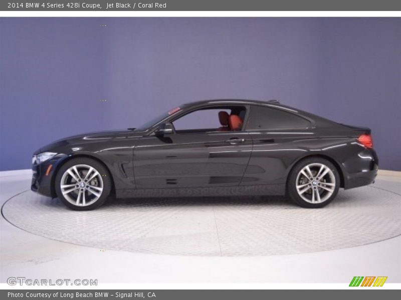 Jet Black / Coral Red 2014 BMW 4 Series 428i Coupe