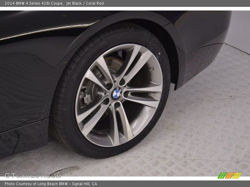 Jet Black / Coral Red 2014 BMW 4 Series 428i Coupe