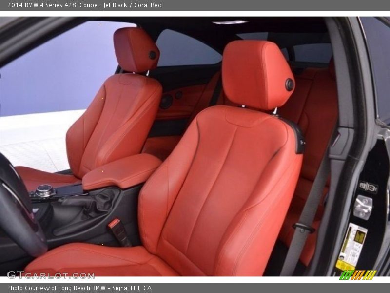 Jet Black / Coral Red 2014 BMW 4 Series 428i Coupe