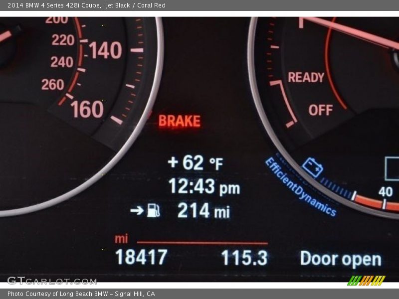 Jet Black / Coral Red 2014 BMW 4 Series 428i Coupe