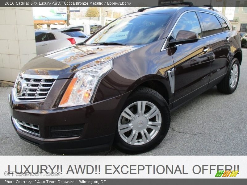 Cocoa Bronze Metallic / Ebony/Ebony 2016 Cadillac SRX Luxury AWD