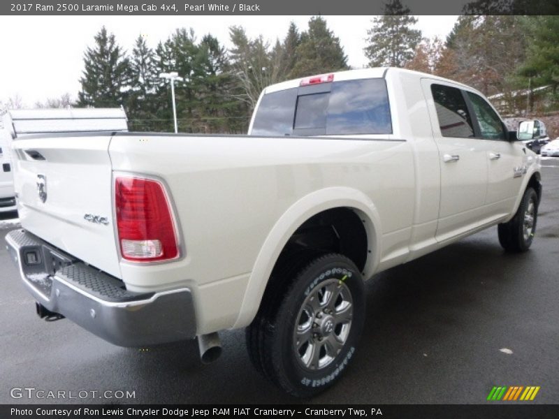 Pearl White / Black 2017 Ram 2500 Laramie Mega Cab 4x4