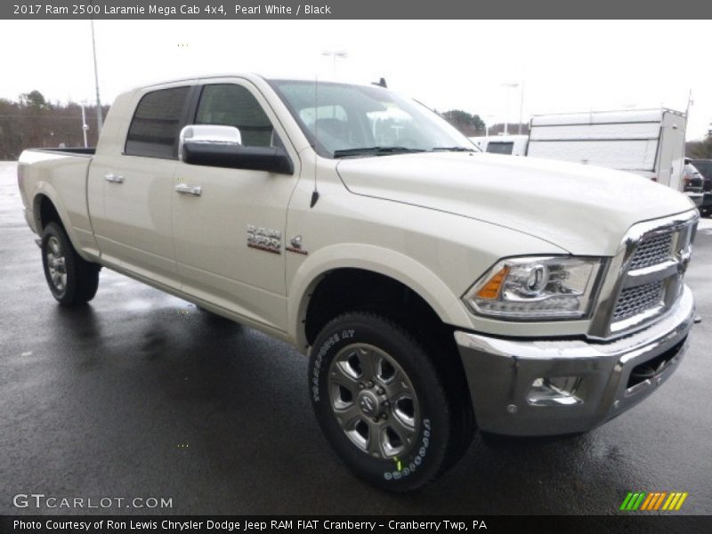 Pearl White / Black 2017 Ram 2500 Laramie Mega Cab 4x4