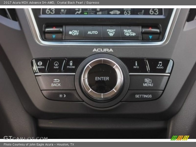 Controls of 2017 MDX Advance SH-AWD