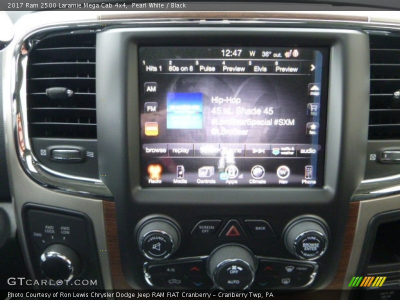 Pearl White / Black 2017 Ram 2500 Laramie Mega Cab 4x4