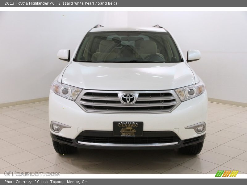Blizzard White Pearl / Sand Beige 2013 Toyota Highlander V6