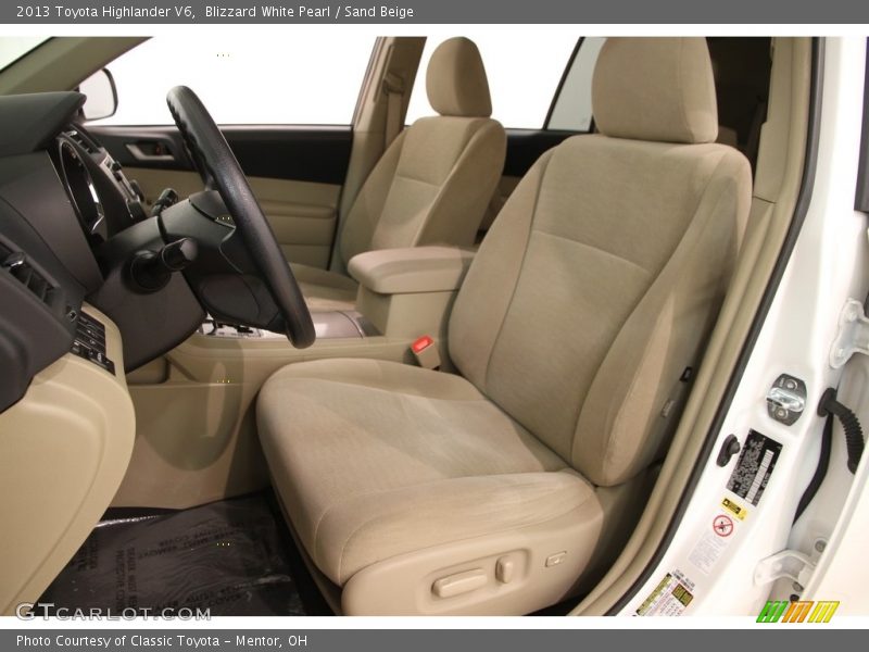Blizzard White Pearl / Sand Beige 2013 Toyota Highlander V6