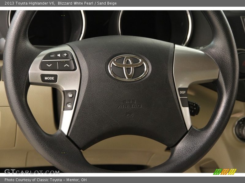 Blizzard White Pearl / Sand Beige 2013 Toyota Highlander V6