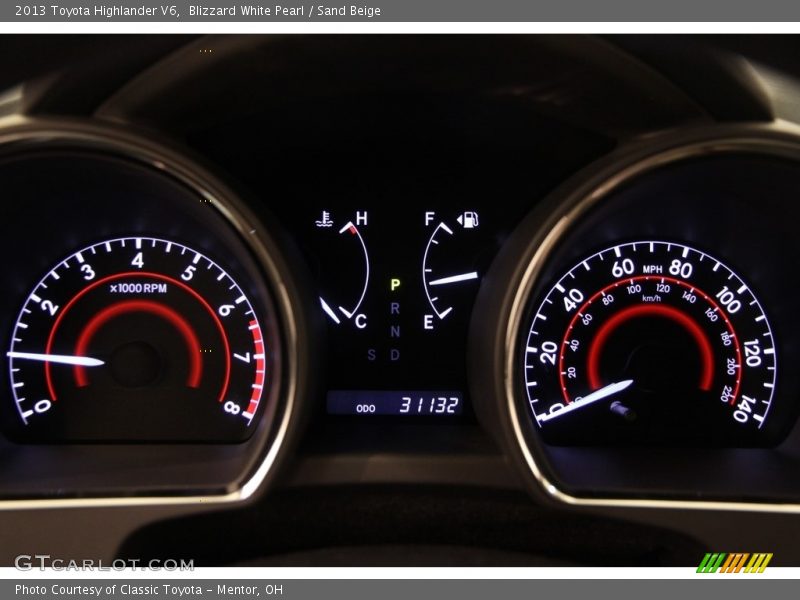 Blizzard White Pearl / Sand Beige 2013 Toyota Highlander V6