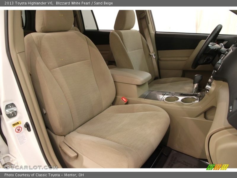 Blizzard White Pearl / Sand Beige 2013 Toyota Highlander V6
