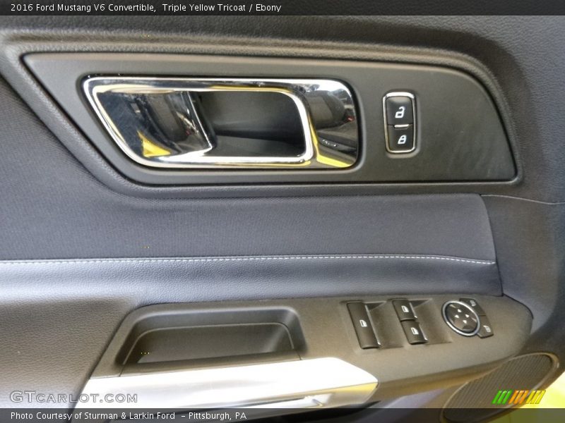 Triple Yellow Tricoat / Ebony 2016 Ford Mustang V6 Convertible