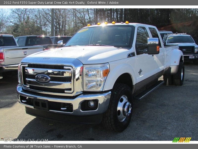 Oxford White / Adobe 2012 Ford F350 Super Duty Lariat Crew Cab 4x4 Dually