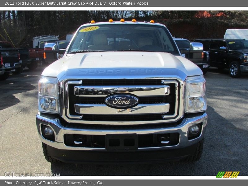 Oxford White / Adobe 2012 Ford F350 Super Duty Lariat Crew Cab 4x4 Dually