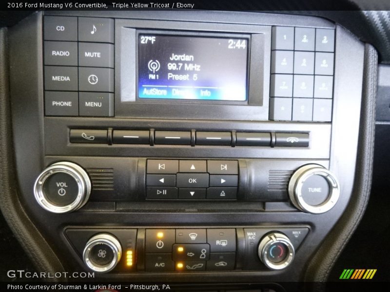 Triple Yellow Tricoat / Ebony 2016 Ford Mustang V6 Convertible