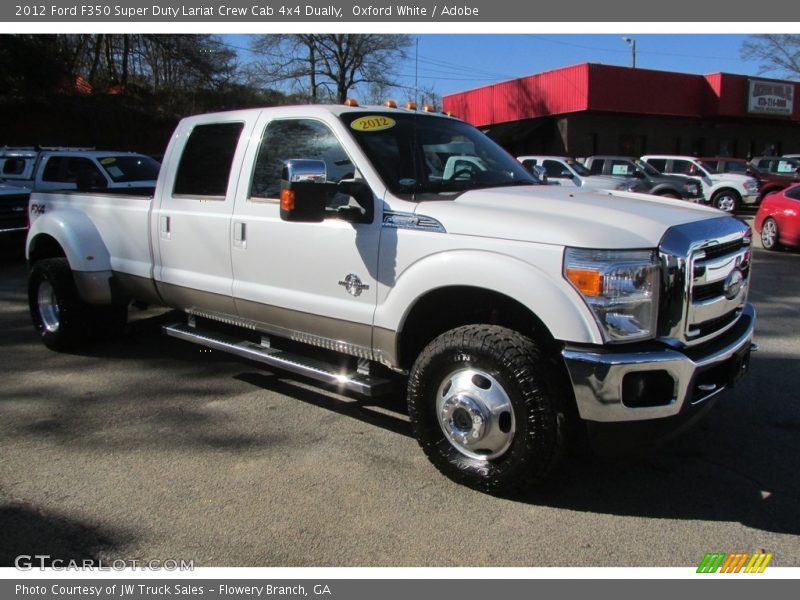 Oxford White / Adobe 2012 Ford F350 Super Duty Lariat Crew Cab 4x4 Dually