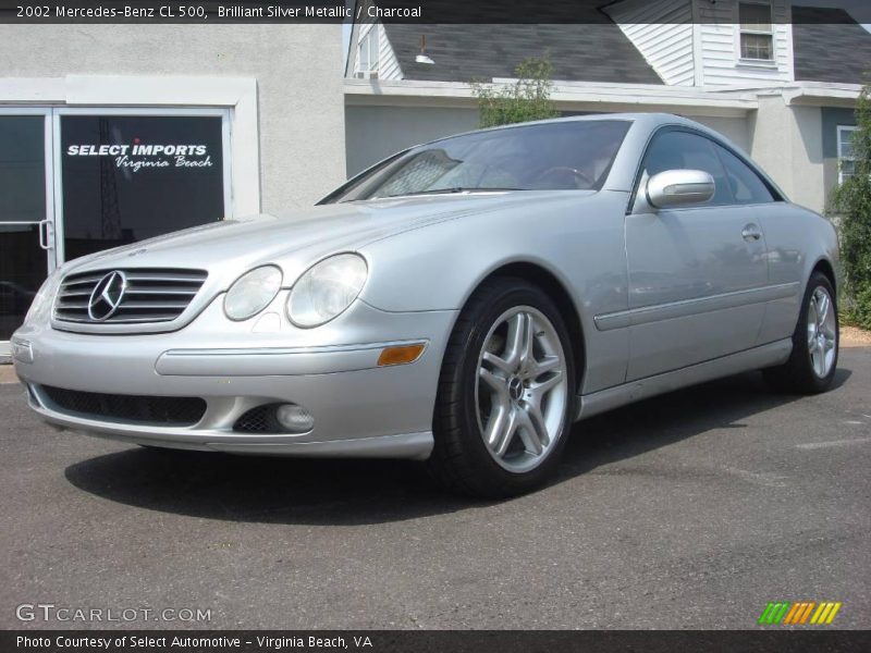 Brilliant Silver Metallic / Charcoal 2002 Mercedes-Benz CL 500