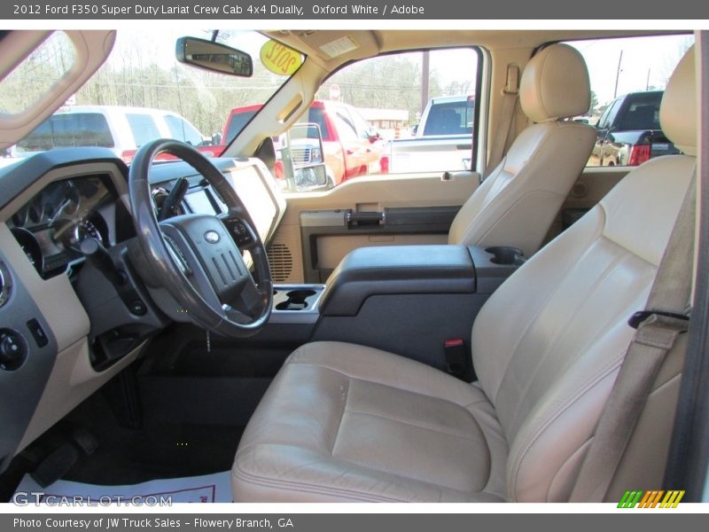 Oxford White / Adobe 2012 Ford F350 Super Duty Lariat Crew Cab 4x4 Dually