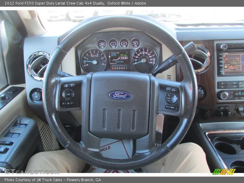 Oxford White / Adobe 2012 Ford F350 Super Duty Lariat Crew Cab 4x4 Dually
