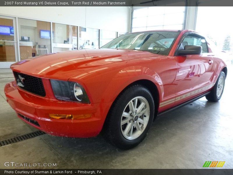Torch Red / Medium Parchment 2007 Ford Mustang V6 Deluxe Coupe