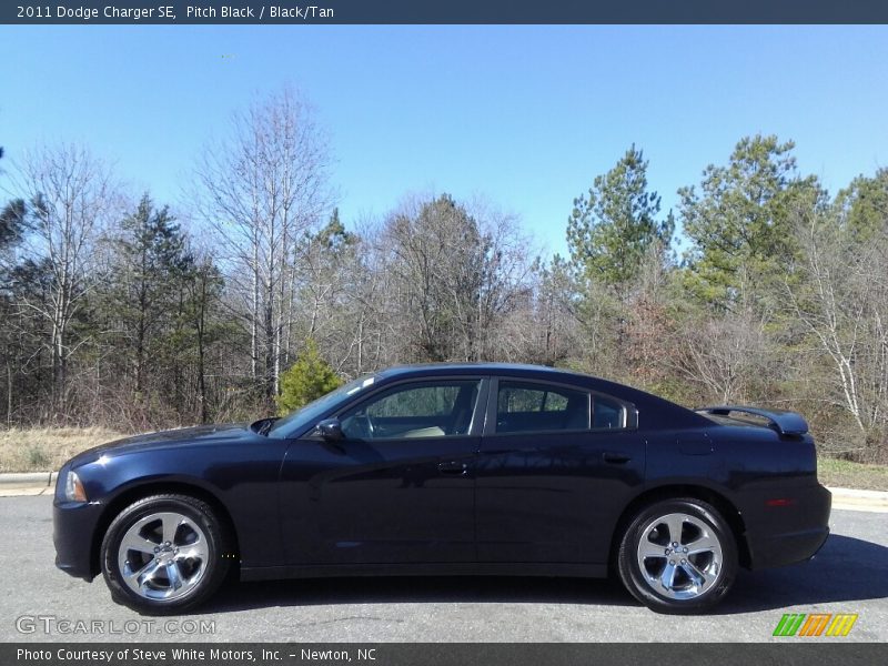 Pitch Black / Black/Tan 2011 Dodge Charger SE