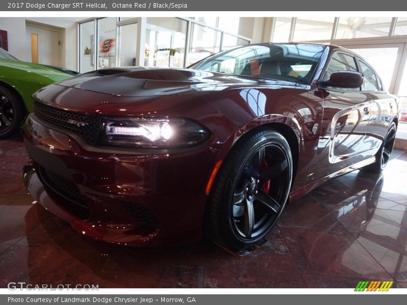 Octane Red / Black/Sepia 2017 Dodge Charger SRT Hellcat