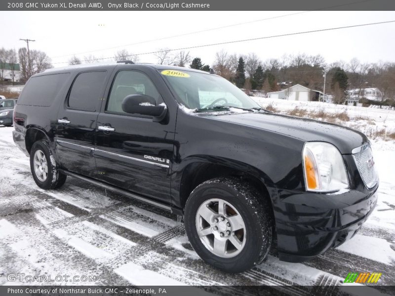 Onyx Black / Cocoa/Light Cashmere 2008 GMC Yukon XL Denali AWD