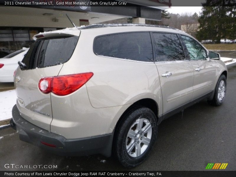 Gold Mist Metallic / Dark Gray/Light Gray 2011 Chevrolet Traverse LT