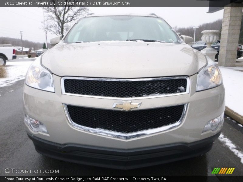 Gold Mist Metallic / Dark Gray/Light Gray 2011 Chevrolet Traverse LT
