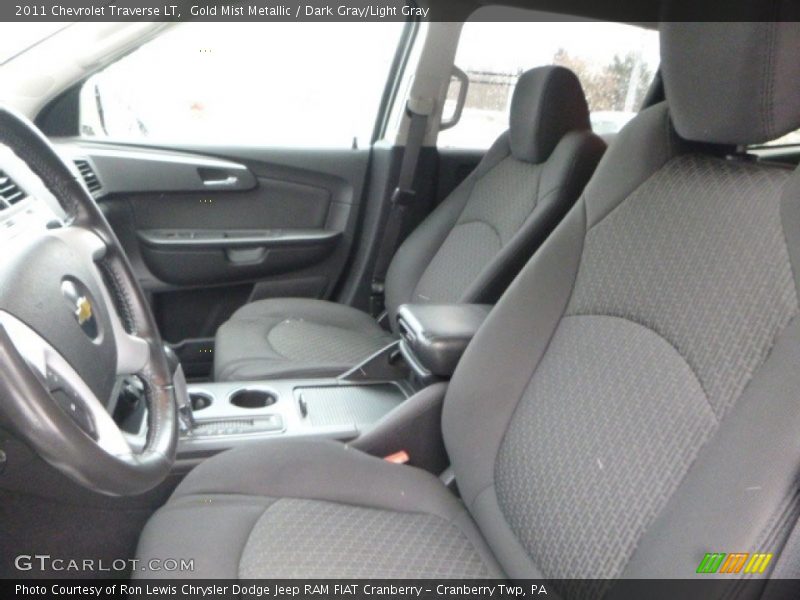 Gold Mist Metallic / Dark Gray/Light Gray 2011 Chevrolet Traverse LT