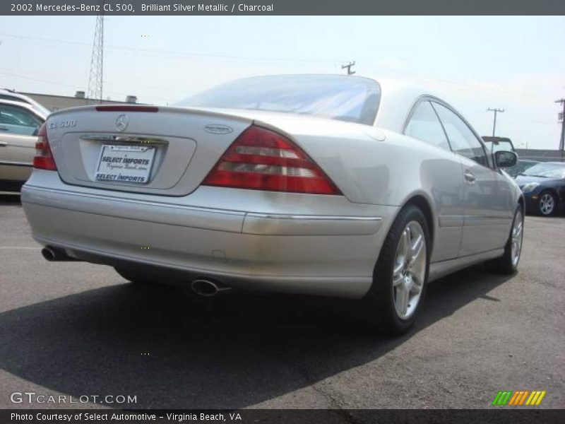 Brilliant Silver Metallic / Charcoal 2002 Mercedes-Benz CL 500