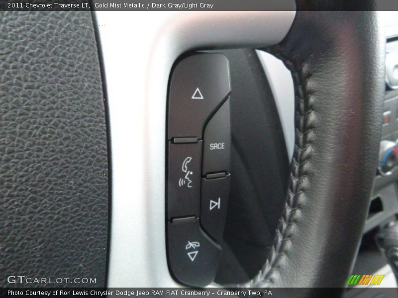 Gold Mist Metallic / Dark Gray/Light Gray 2011 Chevrolet Traverse LT