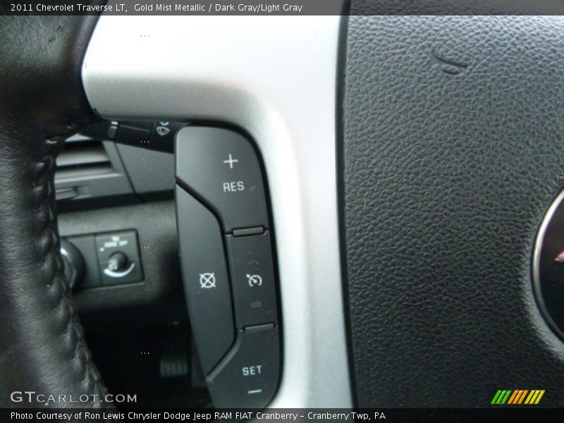 Gold Mist Metallic / Dark Gray/Light Gray 2011 Chevrolet Traverse LT