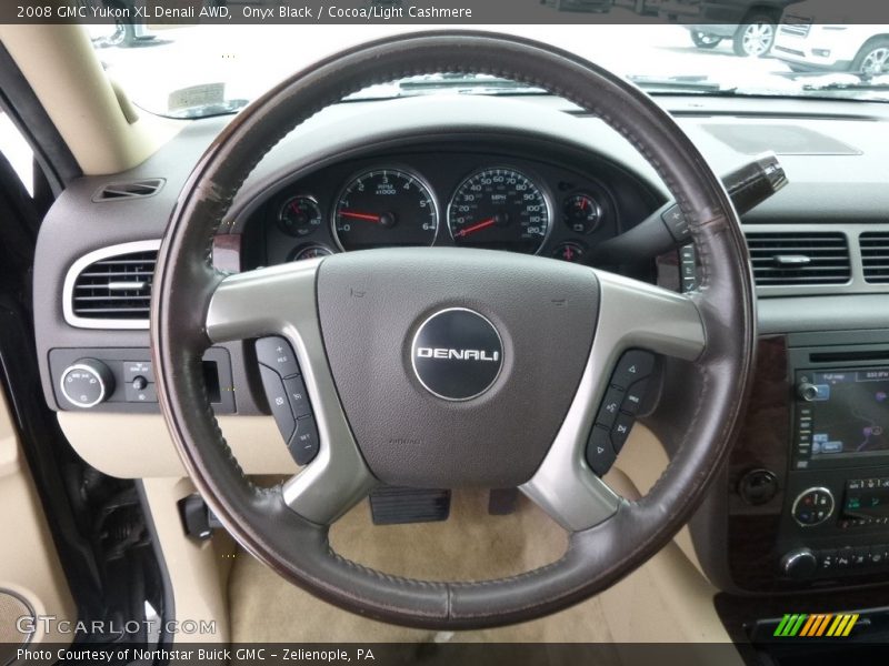 Onyx Black / Cocoa/Light Cashmere 2008 GMC Yukon XL Denali AWD