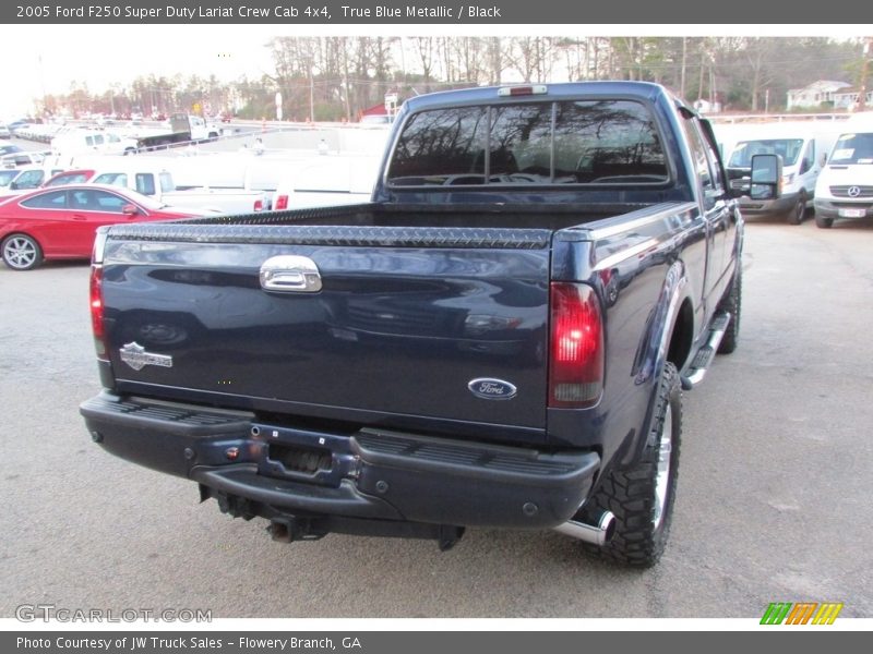 True Blue Metallic / Black 2005 Ford F250 Super Duty Lariat Crew Cab 4x4