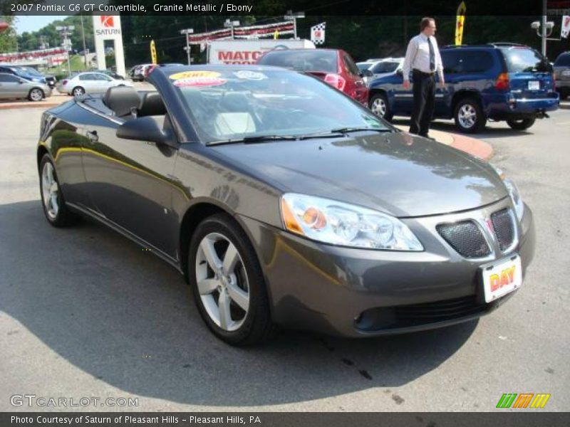 Granite Metallic / Ebony 2007 Pontiac G6 GT Convertible