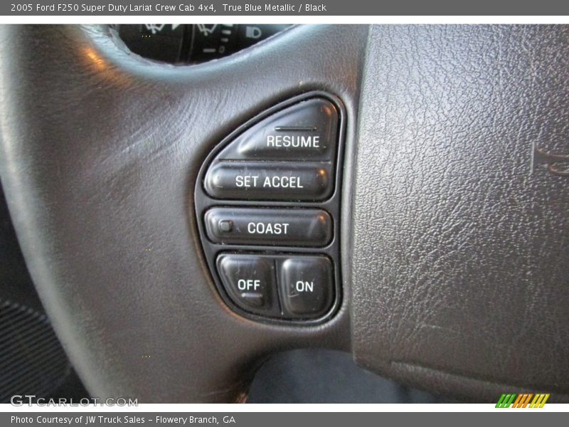 True Blue Metallic / Black 2005 Ford F250 Super Duty Lariat Crew Cab 4x4