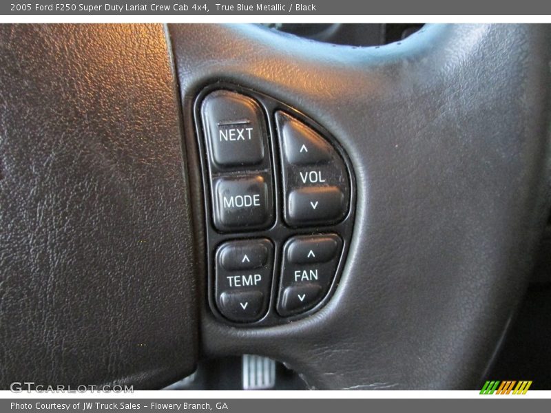 True Blue Metallic / Black 2005 Ford F250 Super Duty Lariat Crew Cab 4x4
