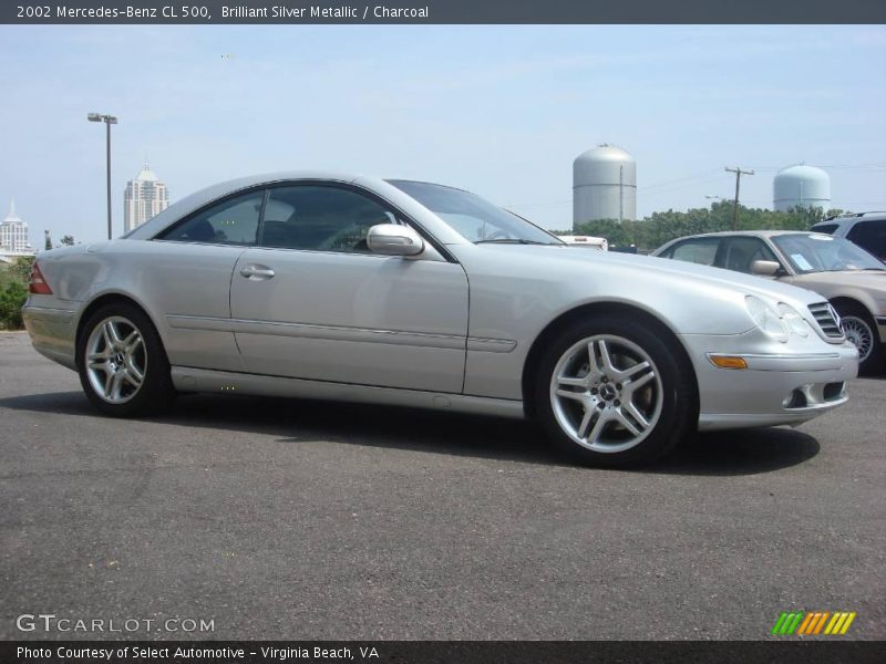 Brilliant Silver Metallic / Charcoal 2002 Mercedes-Benz CL 500