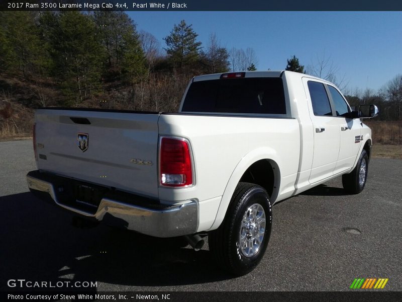 Pearl White / Black 2017 Ram 3500 Laramie Mega Cab 4x4