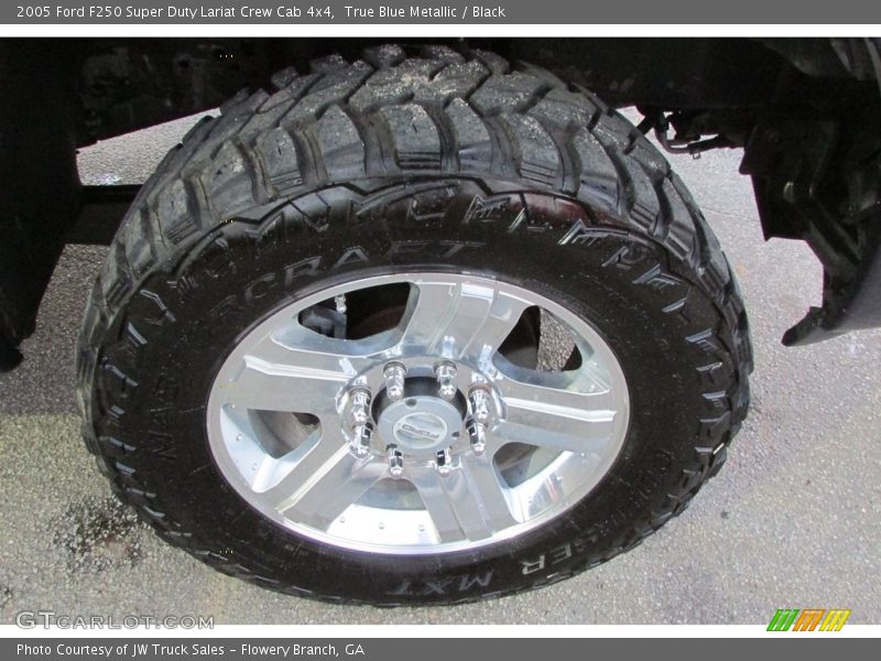 True Blue Metallic / Black 2005 Ford F250 Super Duty Lariat Crew Cab 4x4